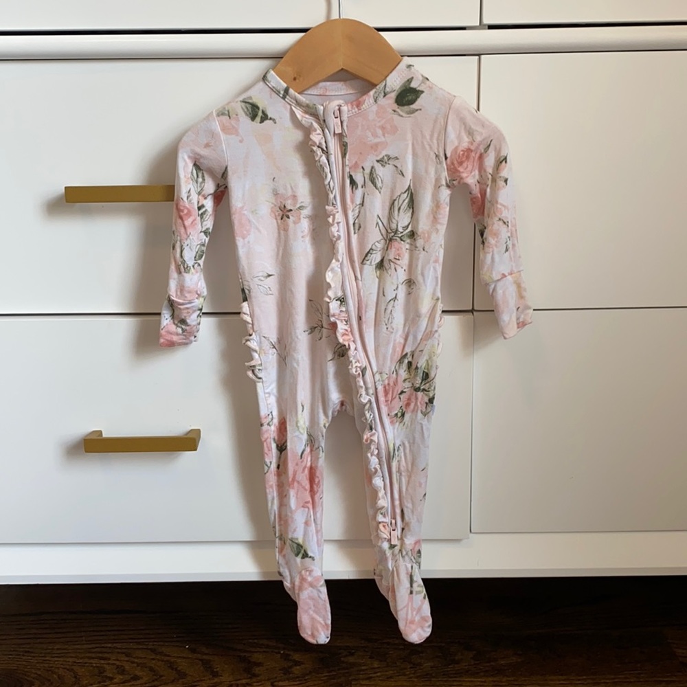 Posh Peanut Floral Bodysuit/Footie